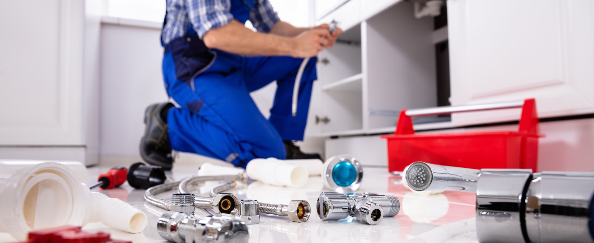 Plumber Tools And Equipment In Kitchen